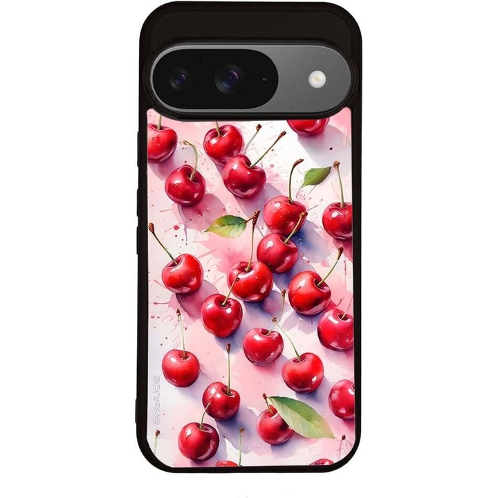Husa telefon Sonique Fruit Series, design fructe, silicon, rosie, pentru Google Pixel 9 5G