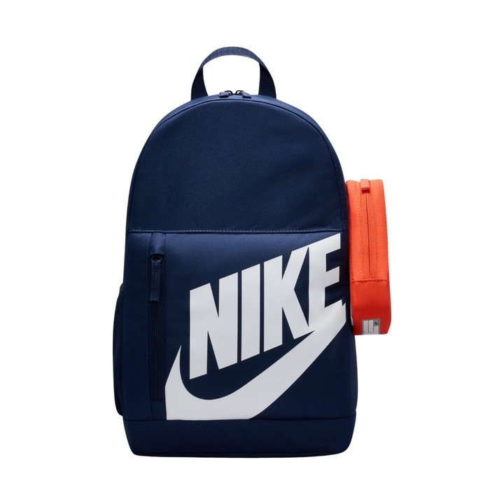 Rucsac unisex Nike Elemental, bleumarin, 45,5x30,5x12,5cm, 20l, penar portocaliu