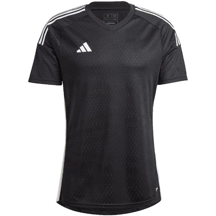 Tricou sportiv, adidas, Tiro 23 Competition, tehnologie AEROREADY, negru, poliester