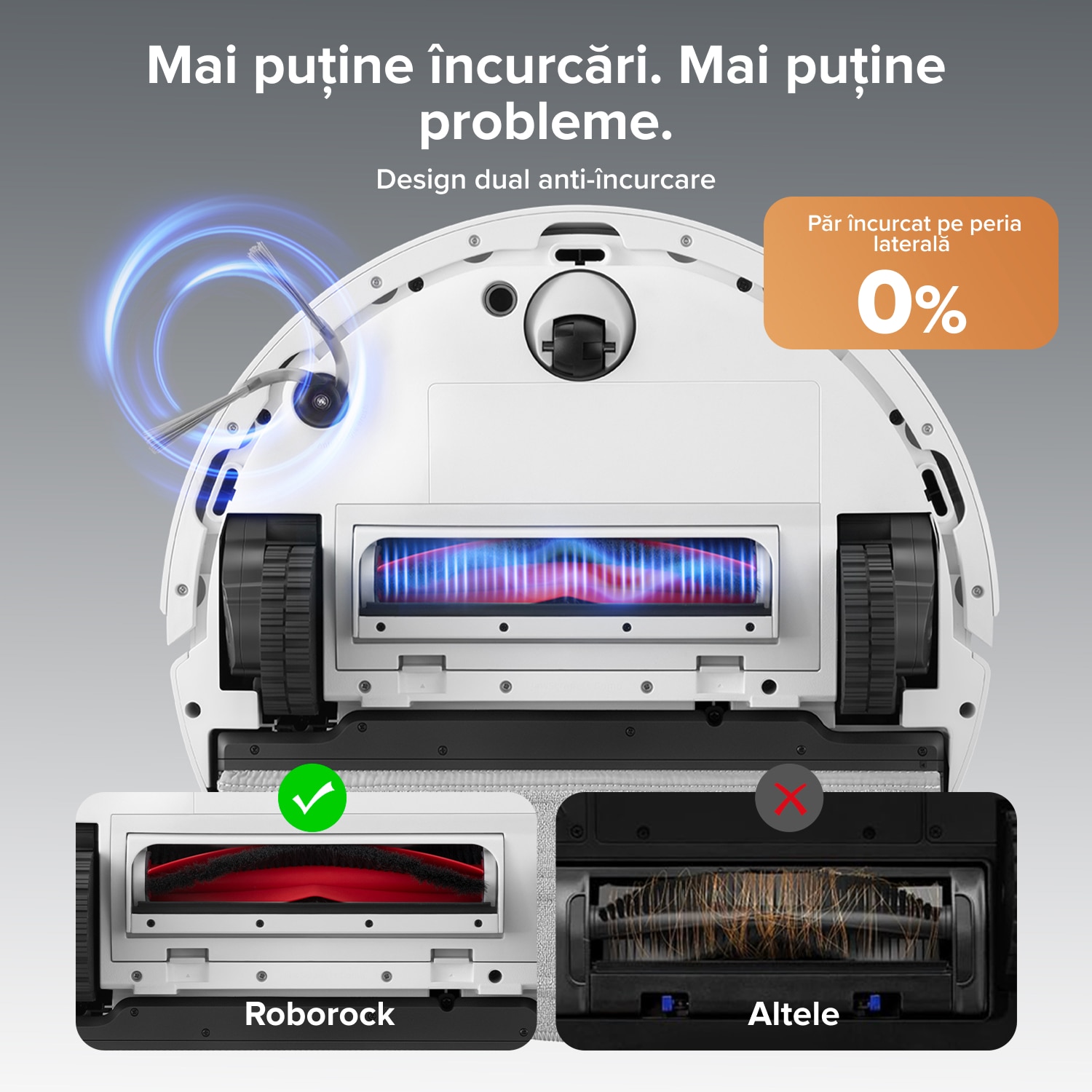 Aspirator Robot Roborock Q10 S5+ Set 10000 Pa, Dublu Sistem Anti-Incalcira, Evitarea Obstacolelor, Auto-golire 7 Saptamani, Navigatie PreciSense LiDAR, Control prin Aplicatie, Alb