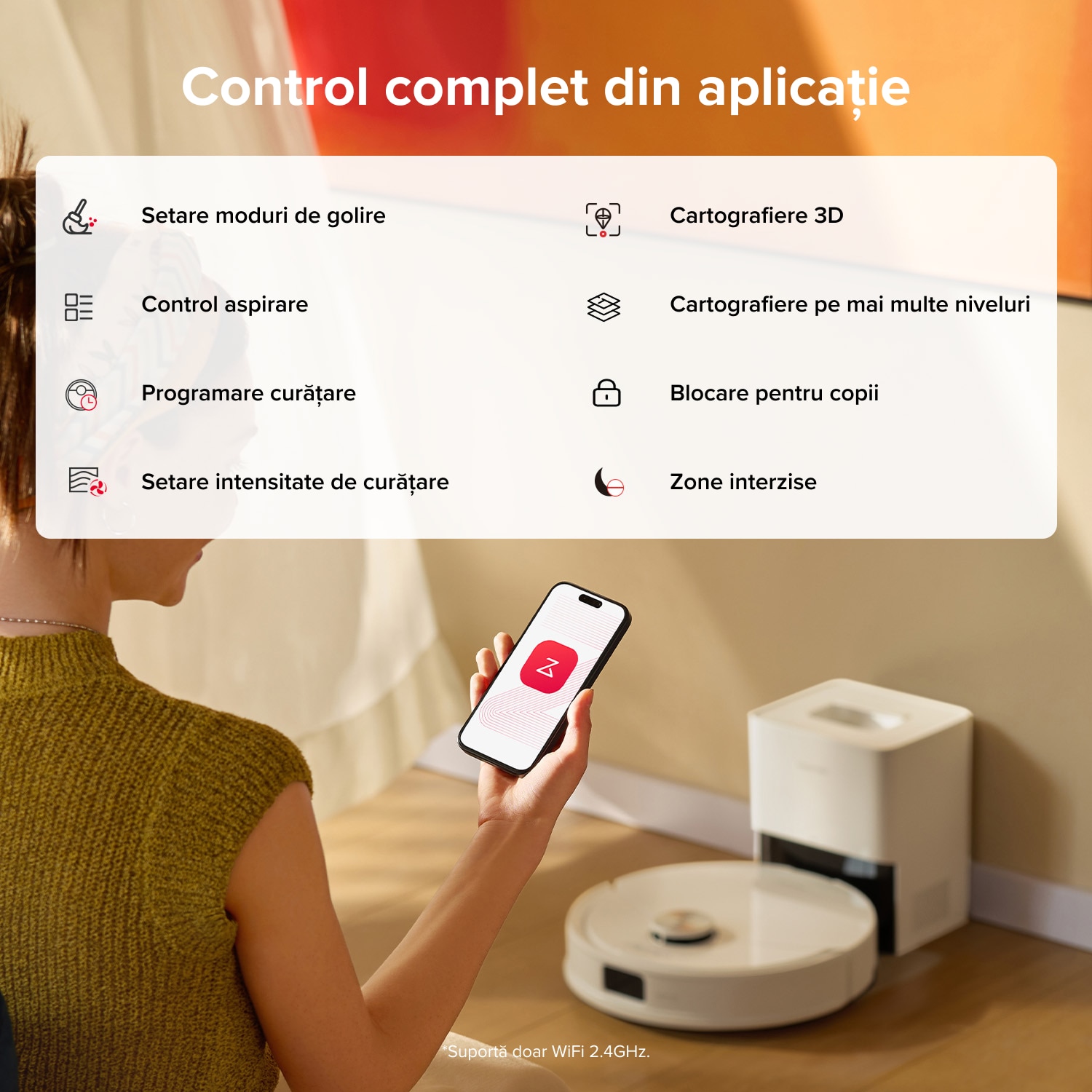 Aspirator Robot Roborock Q10 S5+ Set 10000 Pa, Dublu Sistem Anti-Incalcira, Evitarea Obstacolelor, Auto-golire 7 Saptamani, Navigatie PreciSense LiDAR, Control prin Aplicatie, Alb