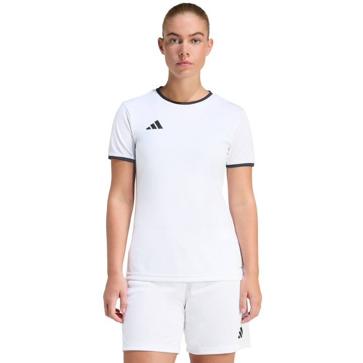 Tricou sport dama, adidas Entrada 26 Jersey, alb, material reciclat