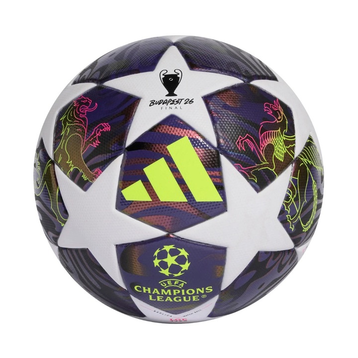 Minge de fotbal adidas UCL 25/26 Final League, violet-alb, marimea 4