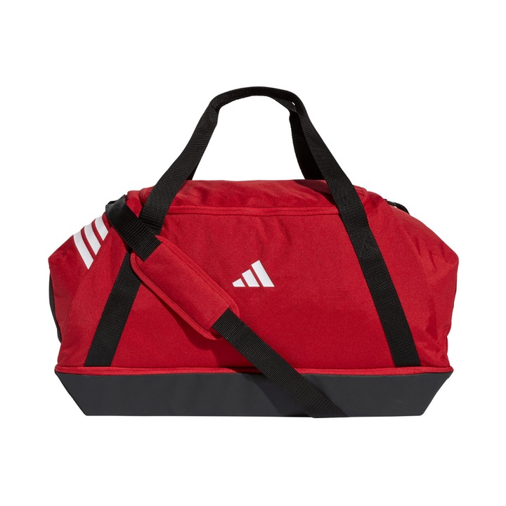 Geanta sport unisex adidas Tiro Duffle Large, rosie, 69x36cm, material reciclat