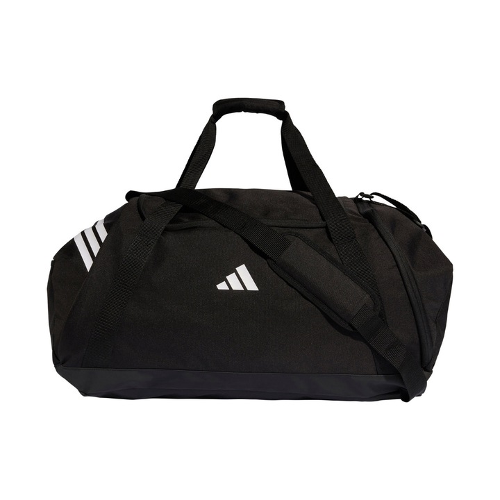 Geanta sport unisex adidas Tiro Duffle Large, neagra, 84l, material reciclat