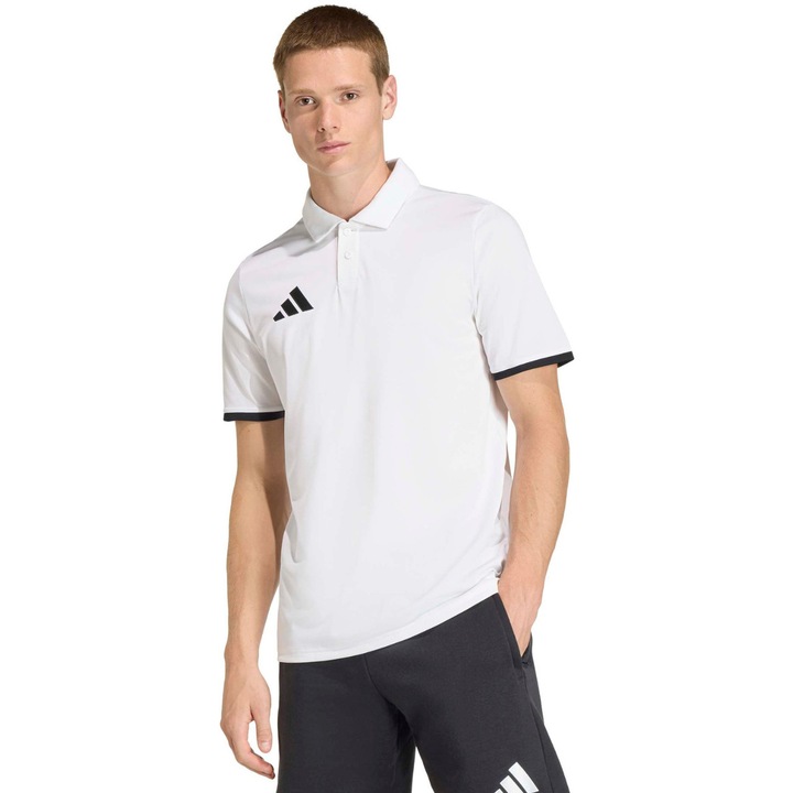 Tricou sport barbati adidas Entrada 26, alb, material de calitate, croiala moderna