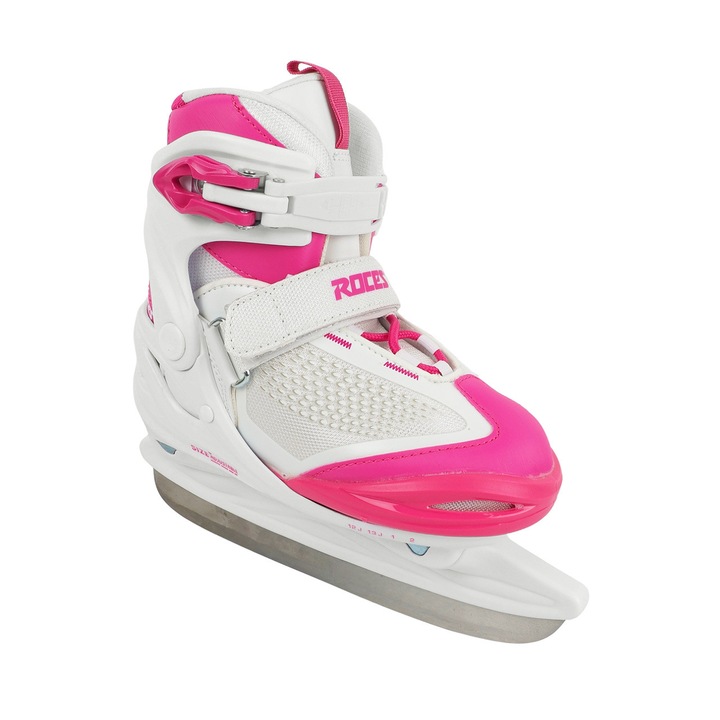 Patine Roces Moody Ice X, alb-roz, 36-40, pentru copii