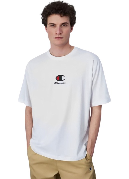 Tricou barbati, Champion, alb, material de calitate superioara