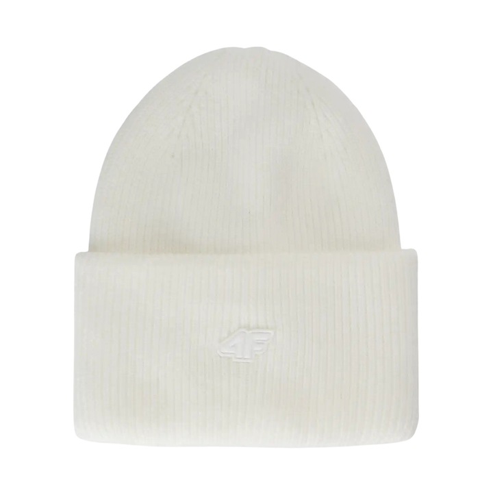 Caciula 4F unisex, bej, 61% poliester, 21% poliamida, 18% viscoza