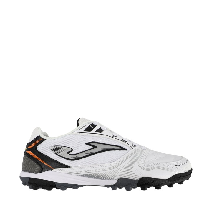 Ghete de fotbal Joma Dribling Turf 2602, alb, performanta maxima, control excelent al mingii