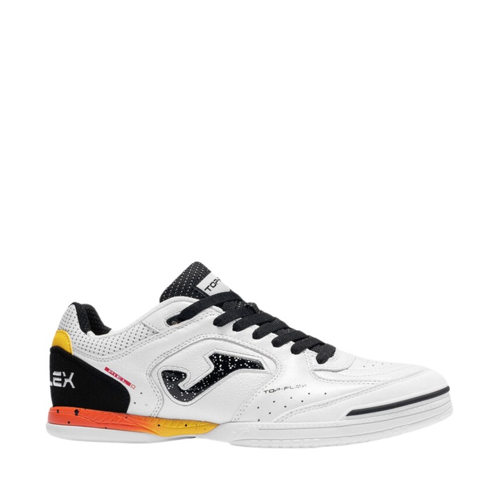 Ghete de fotbal Joma Top Flex Indoor, alb, brant confortabil, talpa durabila