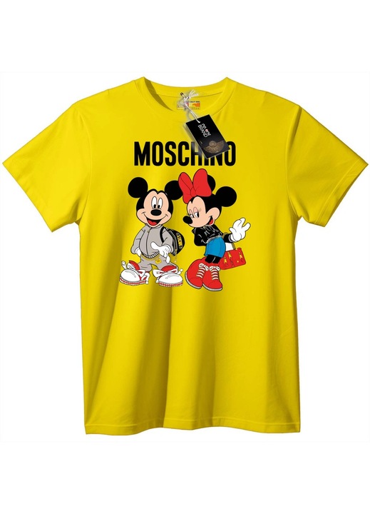 Moschino Mickey & Minnie Tricou, Galben