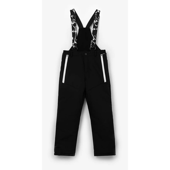 Téli nadrág, GULLIVER, fekete, 146 cm, fiúknak, rugalmas, állítható pántokkal