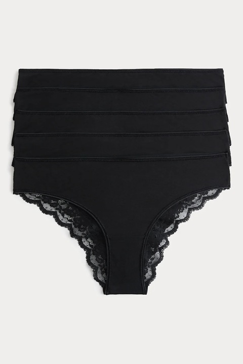 Marks & Spencer, Set de chiloti brazilieni - 5 perechi, Negru