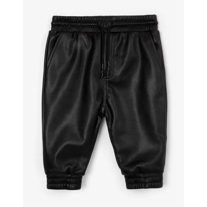 Műbőr nadrág pamut béléssel - fekete, Gulliver