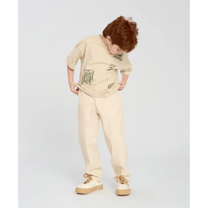 Pantaloni chino pentru fete și băieți, din twill Button Blue