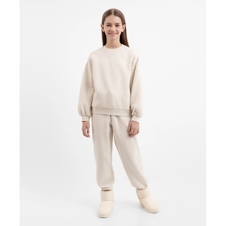 Gulliver krémszínű kötött jogger nadrág lányoknak