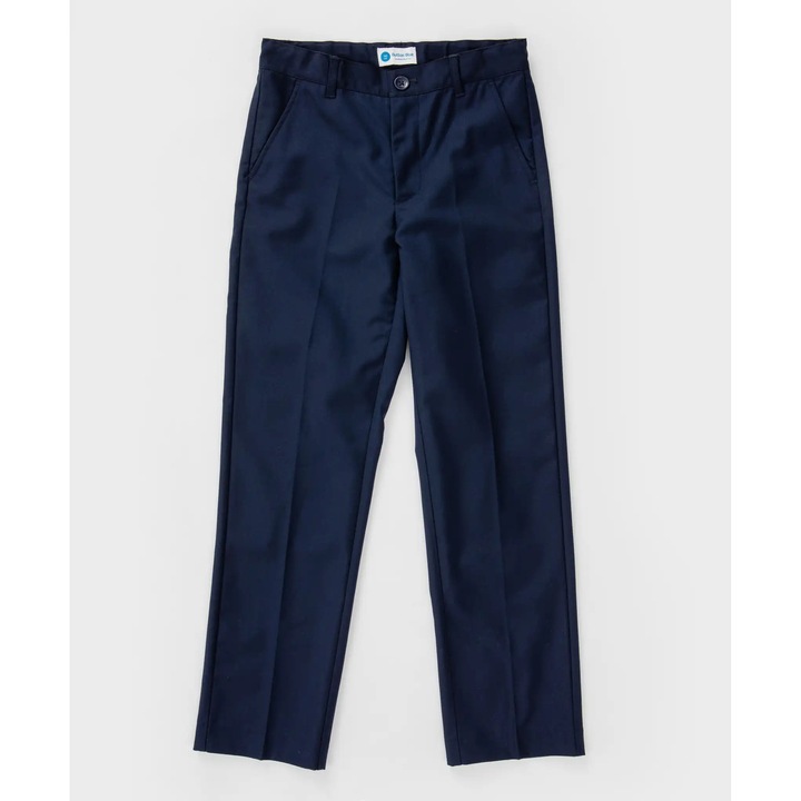 Pantaloni pentru copii, Button Blue, albaștri, 134 cm, 100% bumbac, cu talie elastică