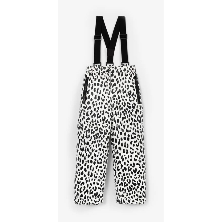 Gulliver gyermek overál, félig bőr, leopárdmintás, fehér, 164 cm