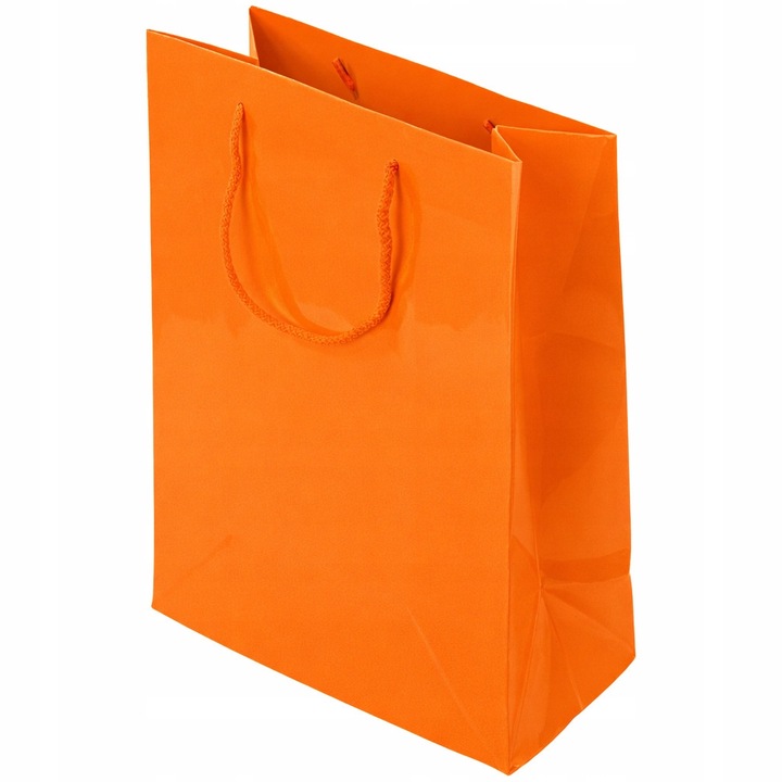 Set 5 torbe prezentare laminata portocalie 30x15x35 cm