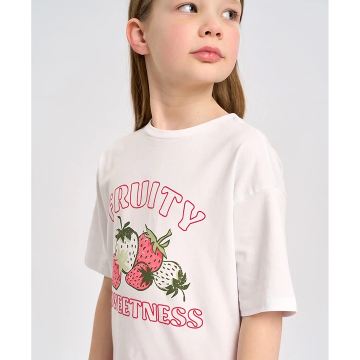 Tricou pentru Button Blue, alb, Alb