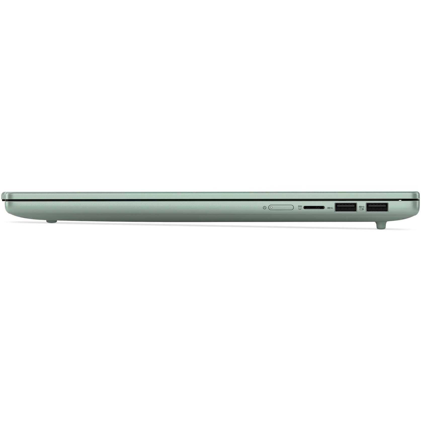 Laptop Lenovo IdeaPad Slim 5 14AGP11 cu procesor AMD Ryzen™ AI 5 430 pana la 4.5GHz, 14" WUXGA, OLED, 16GB DDR5 RAM, 1TB SSD, AMD Radeon™ 840M Graphics, No OS, Breeze Moss, 3Y Courier