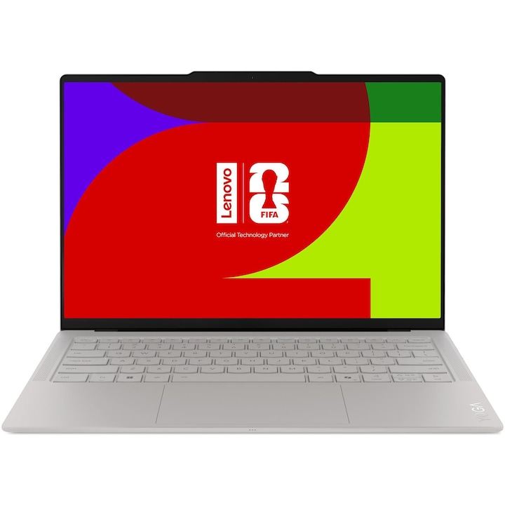 Laptop Lenovo Yoga Slim 7 Ultra 14IPH11 cu procesor Intel Core™ Ultra X7 358H pana la 4.8GHz, 14" 2.8K, WQXGA+, POLED, 32GB LPDDR5x RAM, 1TB SSD, Intel® Arc™ B390 GPU, Windows 11 Home, Seashell, 3y on-site Premium Care