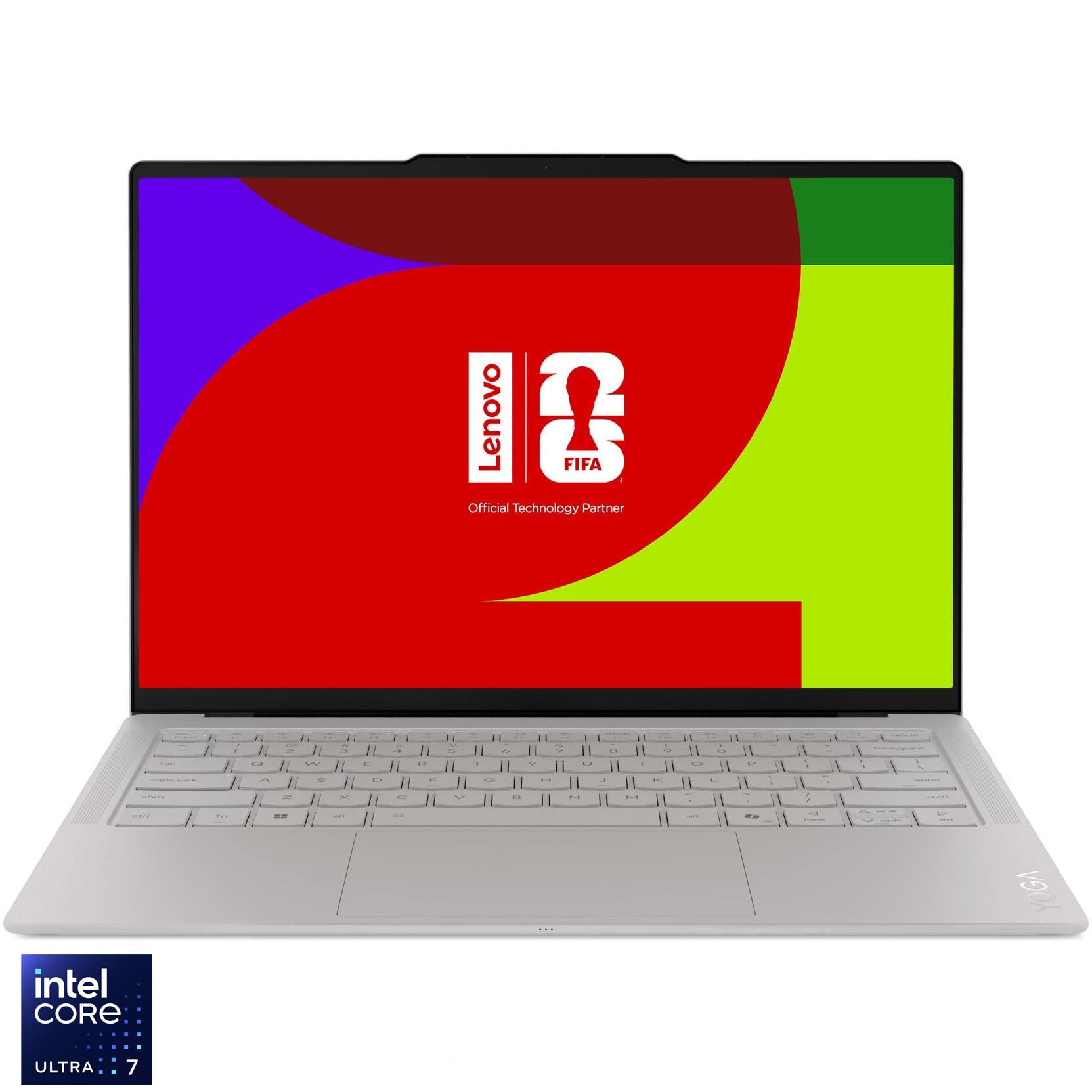 Laptop Lenovo Yoga Slim 7 Ultra 14IPH11 cu procesor Intel Core™ Ultra 7 355 pana la 4.7GHz, 14" 2.8K WQXGA+, POLED, Touch, 32GB LPDDR5x, 1TB SSD, Intel® Graphics, Windows 11 Pro, Seashell, 3Y Premium Care