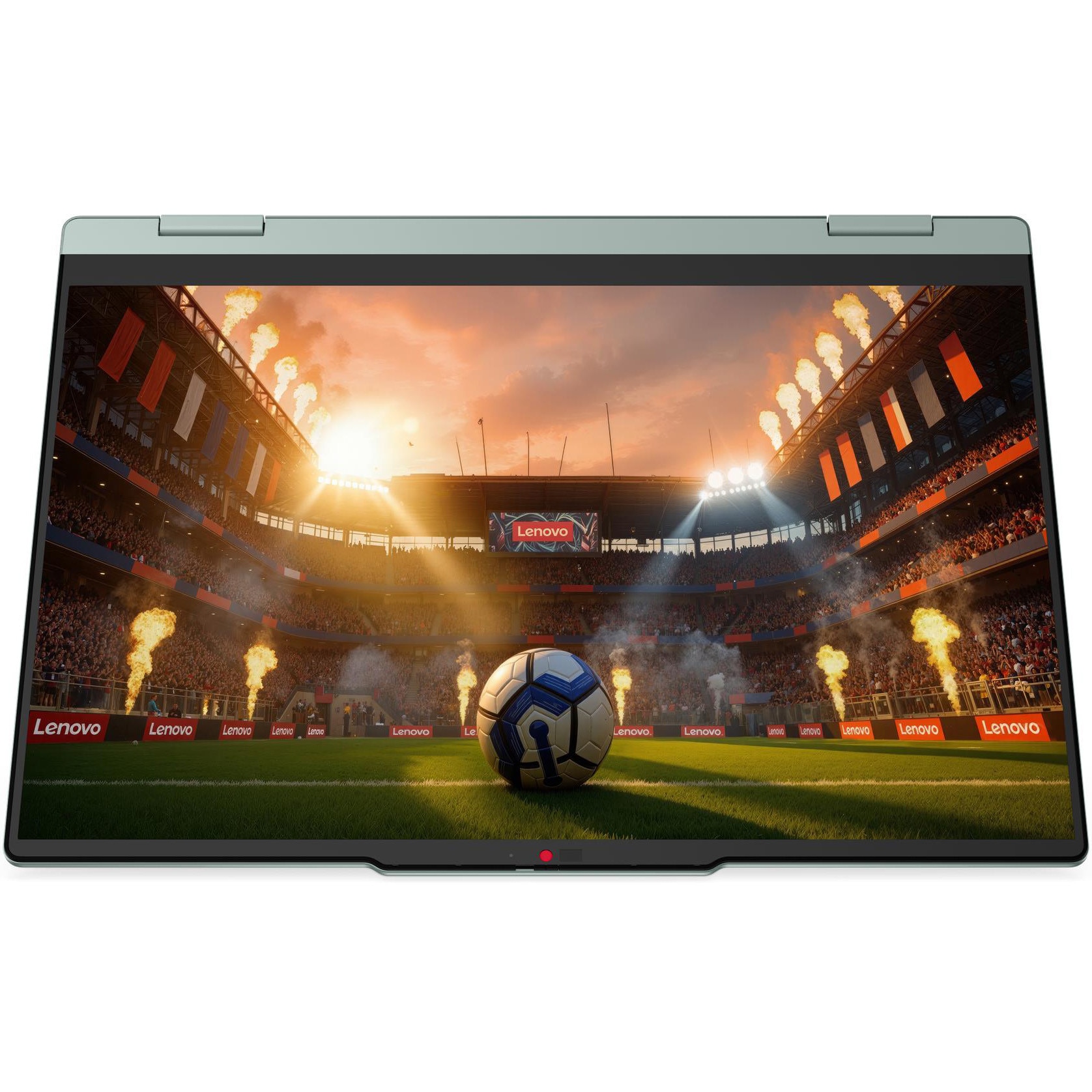 Laptop Lenovo IdeaPad 5 2-in-1 14AGP11 cu procesor AMD Ryzen™ AI 7 445 pana la 4.6GHz, 14'', WUXGA, OLED, 16GB DDR5 RAM, 1TB SSD, AMD Radeon™ 840M Graphics, No OS, Breeze Moss, 3Y Courier