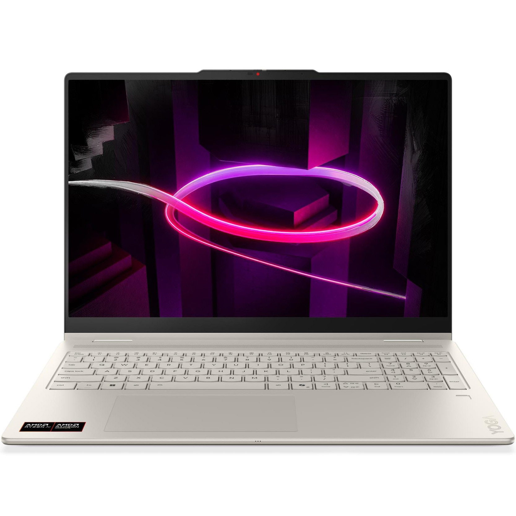 Laptop Lenovo 16'' Yoga 7 2-in-1 16AGP11, WUXGA OLED Touch, Procesor AMD Ryzen™ AI 7 445 (8M Cache, up to 4.6 GHz), 16GB LPDDR5X, 1TB SSD, AMD Radeon 840M, No OS, Seashell, 3Yr Onsite Premium Care