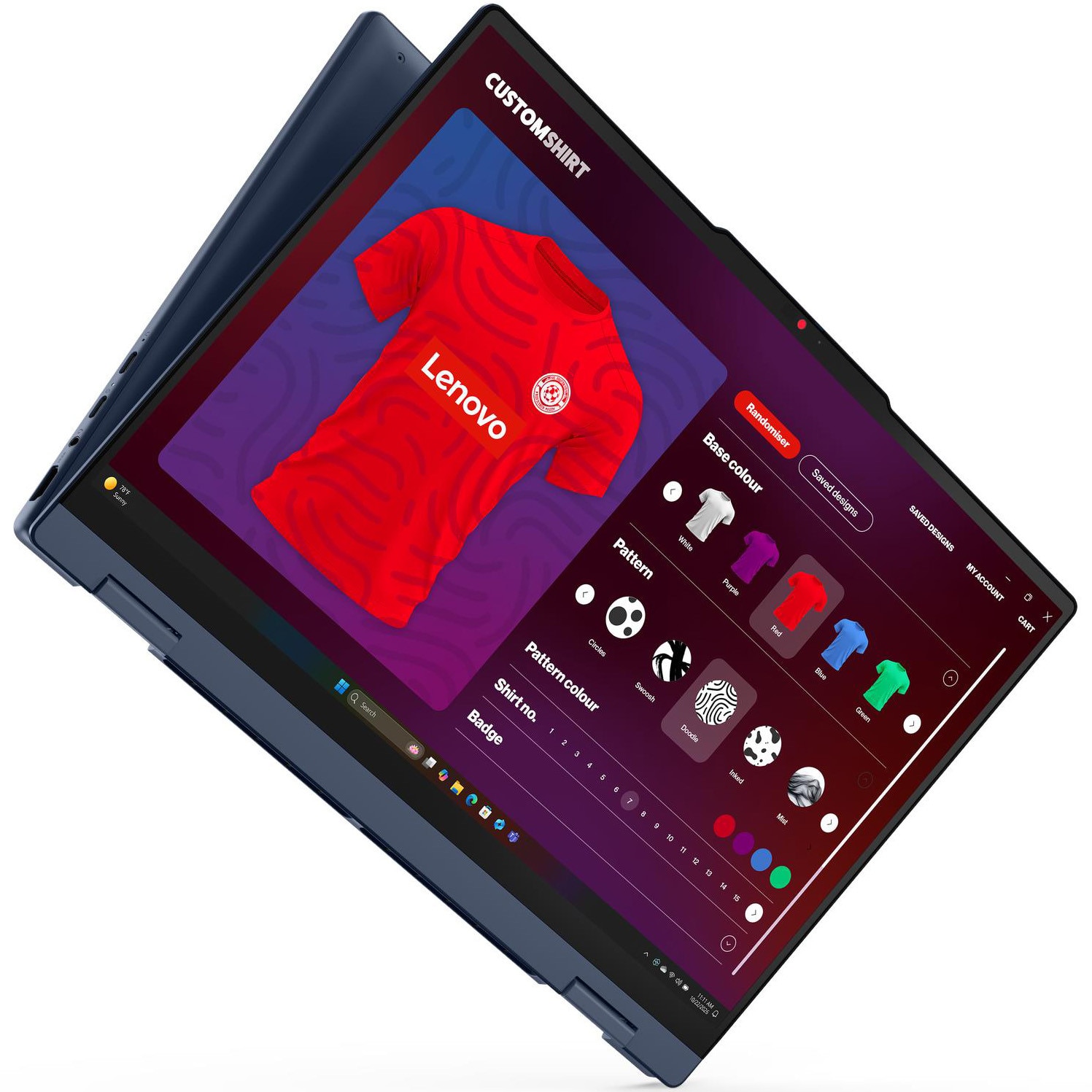 Laptop Lenovo IdeaPad 5 2-in-1 15IPH11 cu procesor Intel Core™ Ultra 5 322 pana la 4.4GHz, 15.3" WUXGA, IPS, Touch, 16GB DDR5, 512GB SSD, Intel® Graphics, No OS, Cosmic Blue, 3y Courier or Carry-in