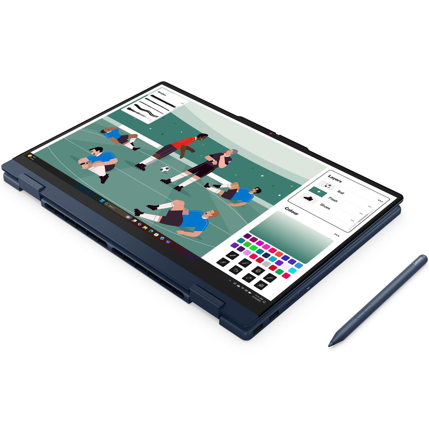 Laptop Lenovo IdeaPad 5 2-in-1 15IPH11 cu procesor Intel Core™ Ultra 5 322 pana la 4.4GHz, 15.3" WUXGA, IPS, Touch, 16GB DDR5, 512GB SSD, Intel® Graphics, No OS, Cosmic Blue, 3y Courier or Carry-in