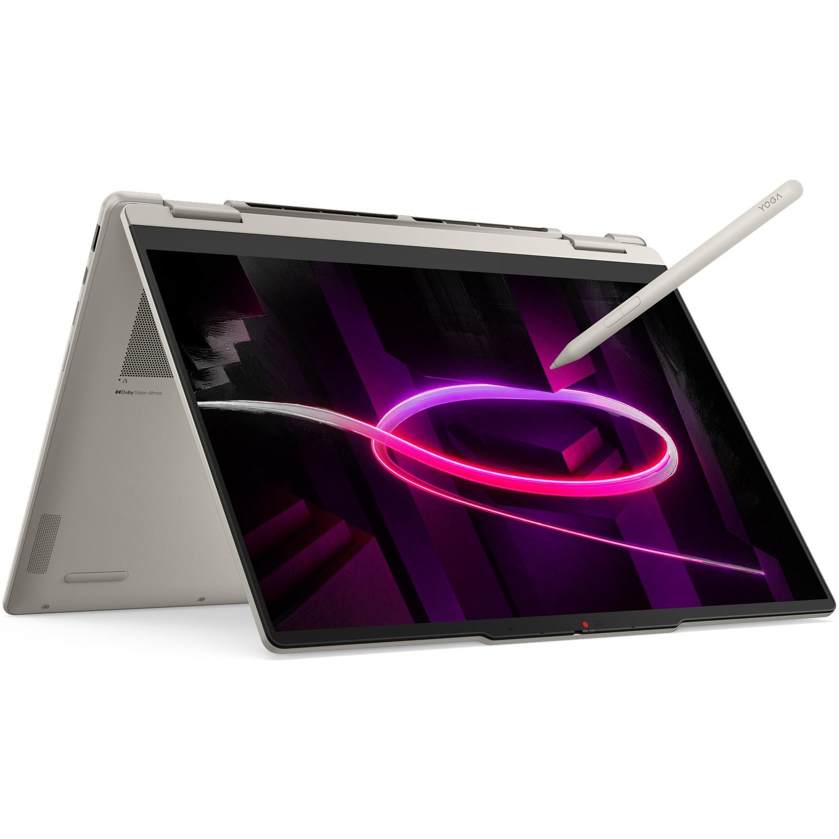 Laptop Lenovo Yoga 7 2-in-1 14AGP11 cu procesor AMD Ryzen™ AI 7 445 pana la 4.6GHz, 14" WUXGA, OLED, Touch, 32GB LPDDR5x RAM, 1TB SSD, AMD Radeon™ 840M Graphics, No OS, Seashell, 3y on-site Premium Care