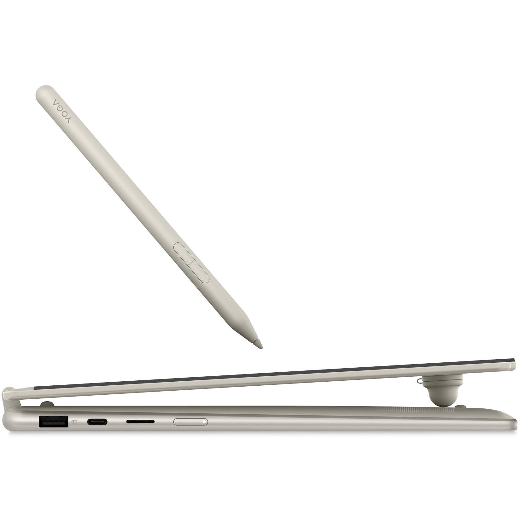 Laptop Lenovo Yoga 7 2-in-1 14AGP11 cu procesor AMD Ryzen™ AI 7 445 pana la 4.6GHz, 14" WUXGA, OLED, Touch, 32GB LPDDR5x RAM, 1TB SSD, AMD Radeon™ 840M Graphics, No OS, Seashell, 3y on-site Premium Care