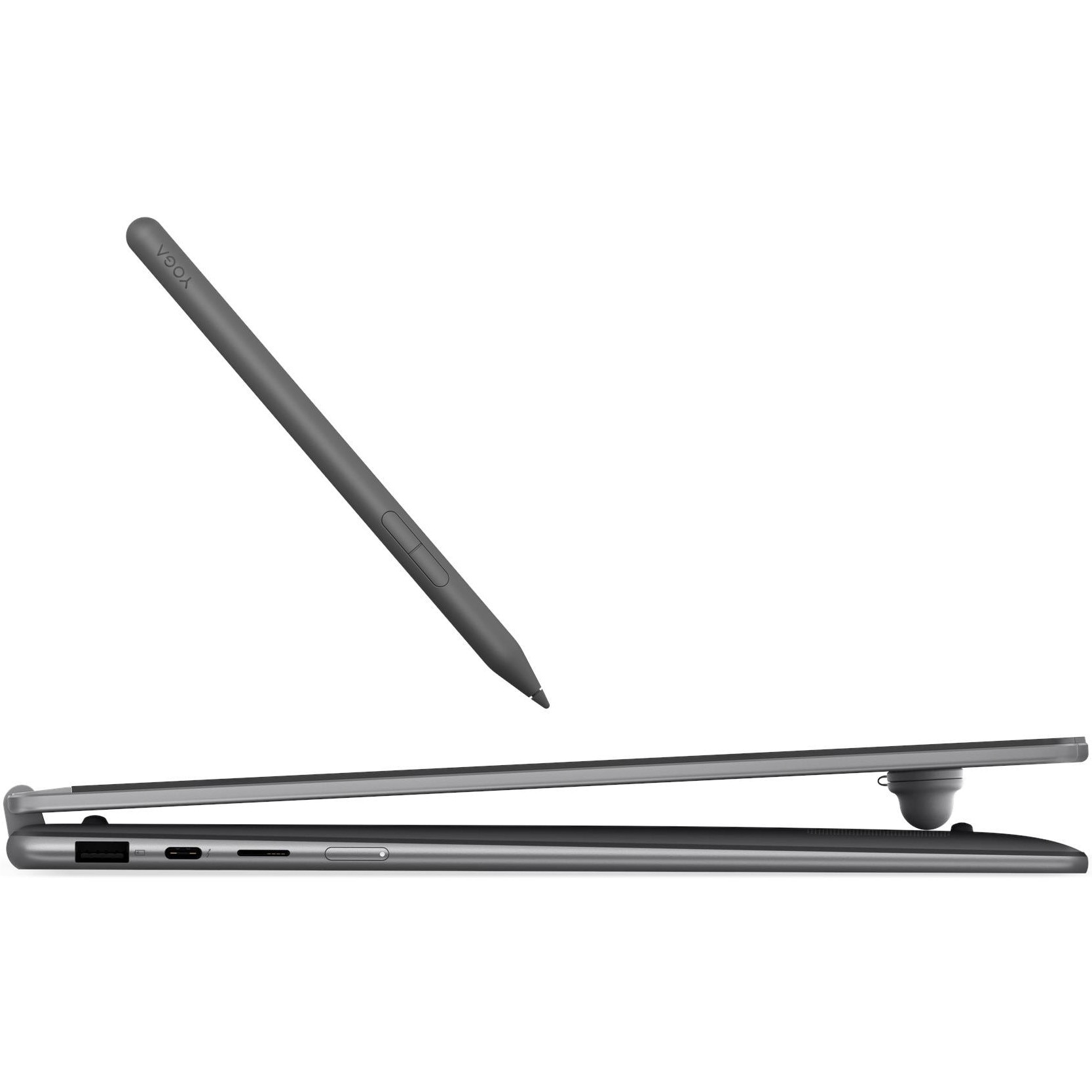 Laptop Lenovo Yoga 7 2-in-1 16IPH11 cu procesor Intel Core™ Ultra 7 355 pana la 4.7GHz, 16" WUXGA, OLED, Touch, 24GB LPDDR5x, 1TB SSD, Intel® Graphics, No OS, Luna Grey, 3Y Premium Care