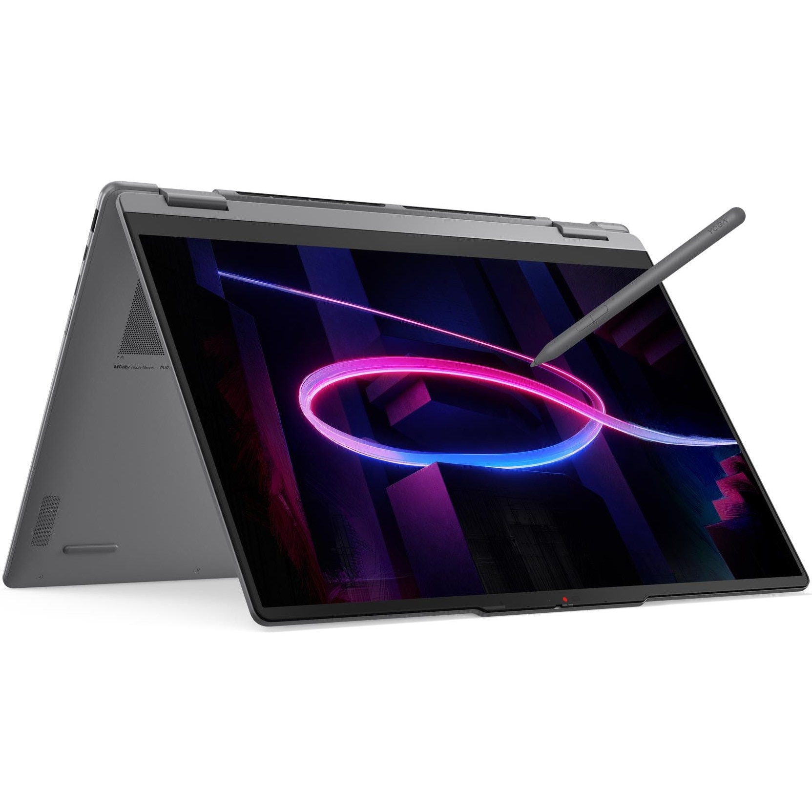 Laptop Lenovo Yoga 7 2-in-1 16IPH11 cu procesor Intel Core™ Ultra 7 355 pana la 4.7GHz, 16" WUXGA, OLED, Touch, 24GB LPDDR5x, 1TB SSD, Intel® Graphics, No OS, Luna Grey, 3Y Premium Care