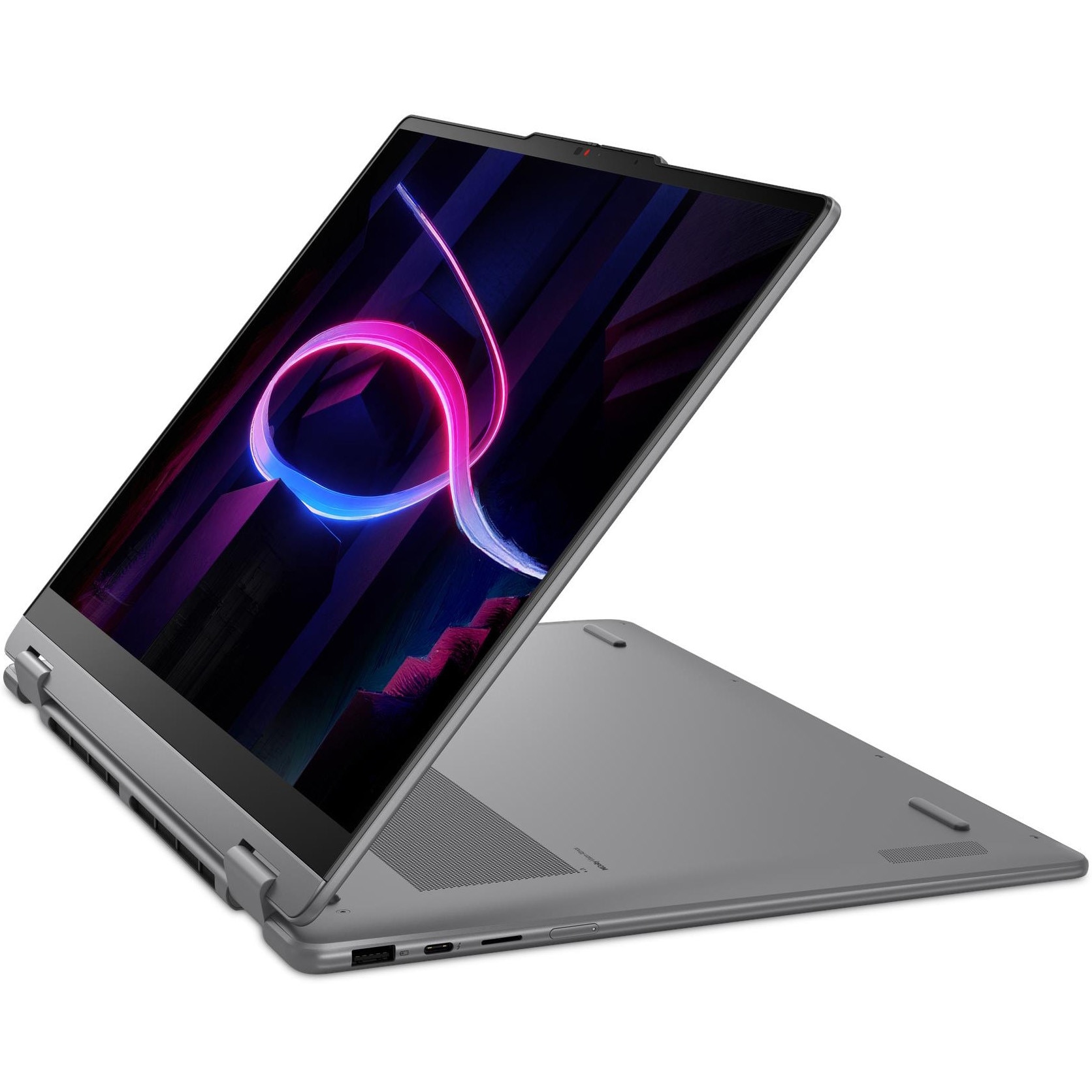 Laptop Lenovo Yoga 7 2-in-1 16IPH11 cu procesor Intel Core™ Ultra 7 355 pana la 4.7GHz, 16" WUXGA, OLED, Touch, 24GB LPDDR5x, 1TB SSD, Intel® Graphics, No OS, Luna Grey, 3Y Premium Care