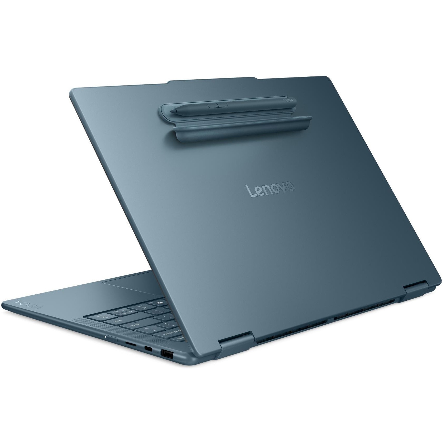 Laptop Lenovo Yoga 7 2-in-1 14AGP11 cu procesor AMD Ryzen™ AI 7 445 pana la 4.6GHz, 14" WUXGA, OLED, Touch, 32GB LPDDR5x, 1TB SSD, AMD Radeon™ 840M Graphics, No OS, Tidal Teal, 3Y Premium Care