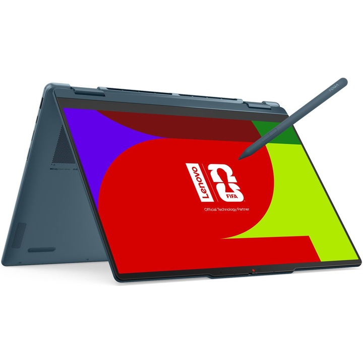 Lenovo Yoga 7 2-in-1 14AGP11 laptop, AMD Ryzen™ AI 7 445m 14" WUXGA, OLED, Touch, 32GB LPDDR5x RAM, 1TB SSD, AMD Radeon™ 840M Graphics, Windows 11 Pro, Nemzetközi angol billentyűzet, Tidal Teal, 3y on-site Premium Care