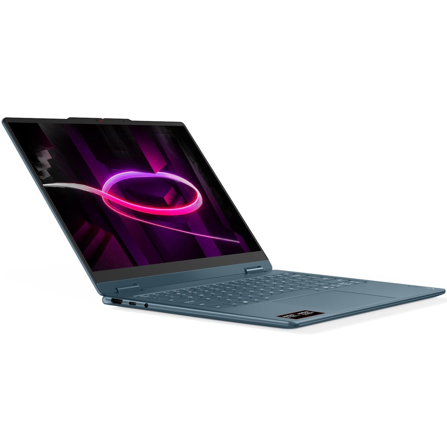 Laptop Lenovo Yoga 7 2-in-1 14AGP11 cu procesor AMD Ryzen™ AI 7 445 pana la 4.6GHz, 14" WUXGA, OLED, Touch, 32GB LPDDR5x, 1TB SSD, AMD Radeon™ 840M Graphics, No OS, Tidal Teal, 3Y Premium Care