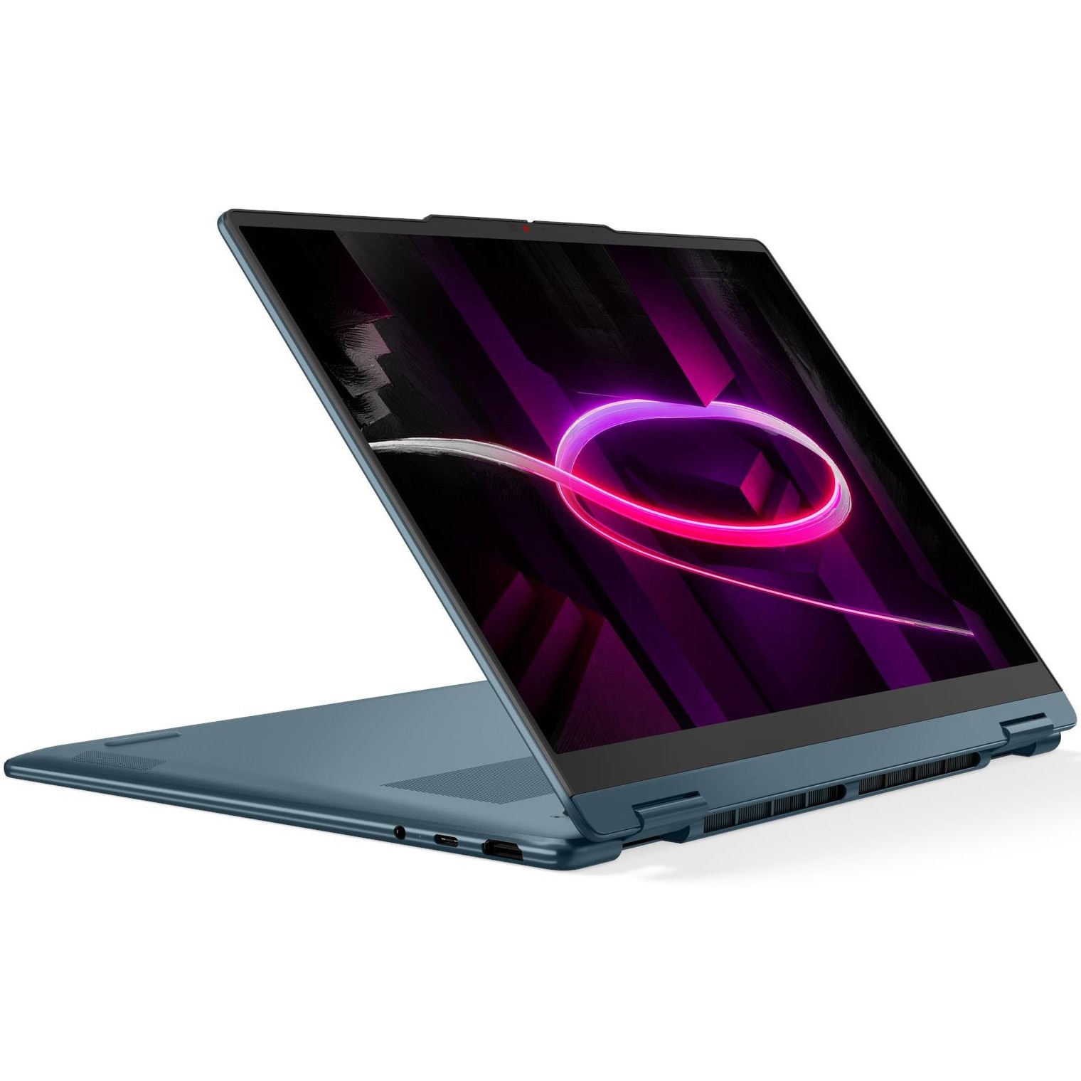 Laptop Lenovo Yoga 7 2-in-1 14AGP11 cu procesor AMD Ryzen™ AI 7 445 pana la 4.6GHz, 14" WUXGA, OLED, Touch, 32GB LPDDR5x, 1TB SSD, AMD Radeon™ 840M Graphics, No OS, Tidal Teal, 3Y Premium Care