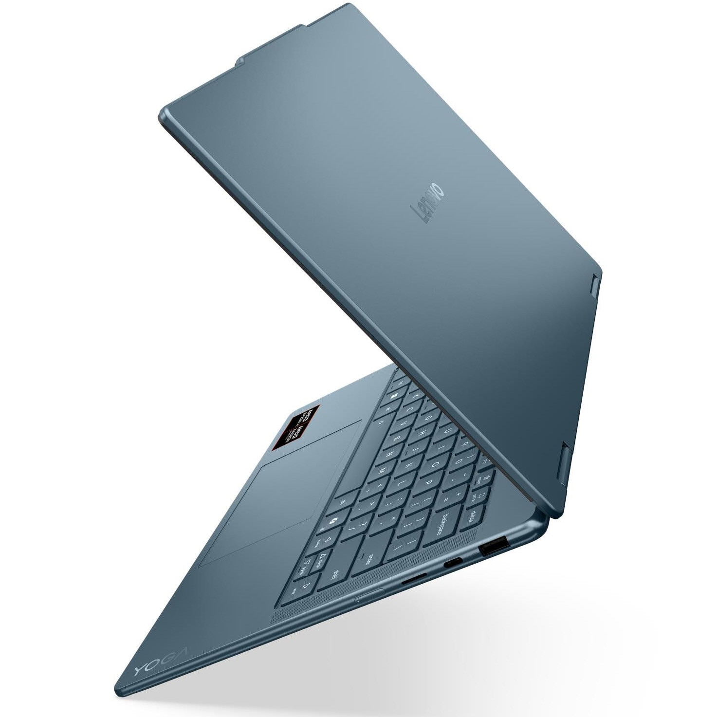 Laptop Lenovo Yoga 7 2-in-1 14AGP11 cu procesor AMD Ryzen™ AI 7 445 pana la 4.6GHz, 14" WUXGA, OLED, Touch, 32GB LPDDR5x, 1TB SSD, AMD Radeon™ 840M Graphics, No OS, Tidal Teal, 3Y Premium Care