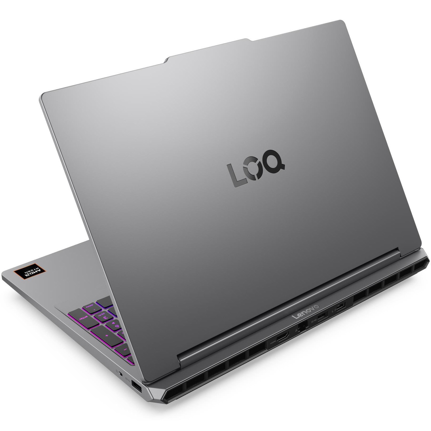 Laptop Gaming Lenovo LOQ 15AHP11 cu procesor AMD Ryzen™ 7 250 pana la 5.1GHz, 15.3" WUXGA, IPS, 165Hz, 16GB DDR5 RAM, 1TB SSD, NVIDIA GeForce RTX™ 5050 8GB GDDR7, No OS, Luna Grey, 3Y Courier