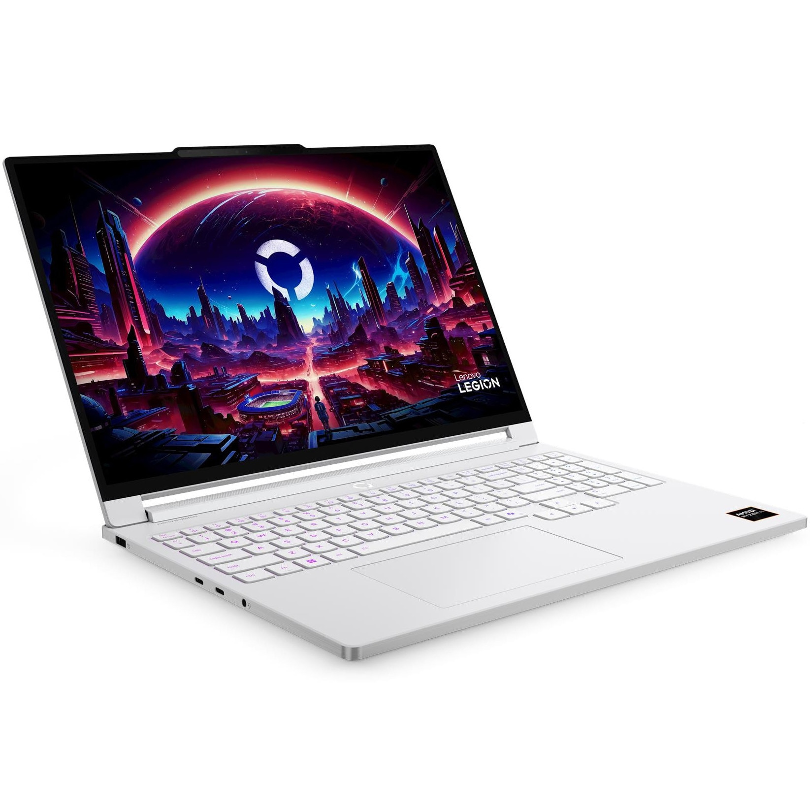 Laptop Lenovo Gaming 16'' Legion 7 16AGP11, WQXGA OLED 240Hz, Procesor AMD Ryzen™ AI 7 450 (16M Cache, up to 5.1 GHz), 32GB LPDDR5X, 1TB SSD, GeForce RTX 5060 8GB, No OS, Glacier White, 3Yr Onsite Premium Care