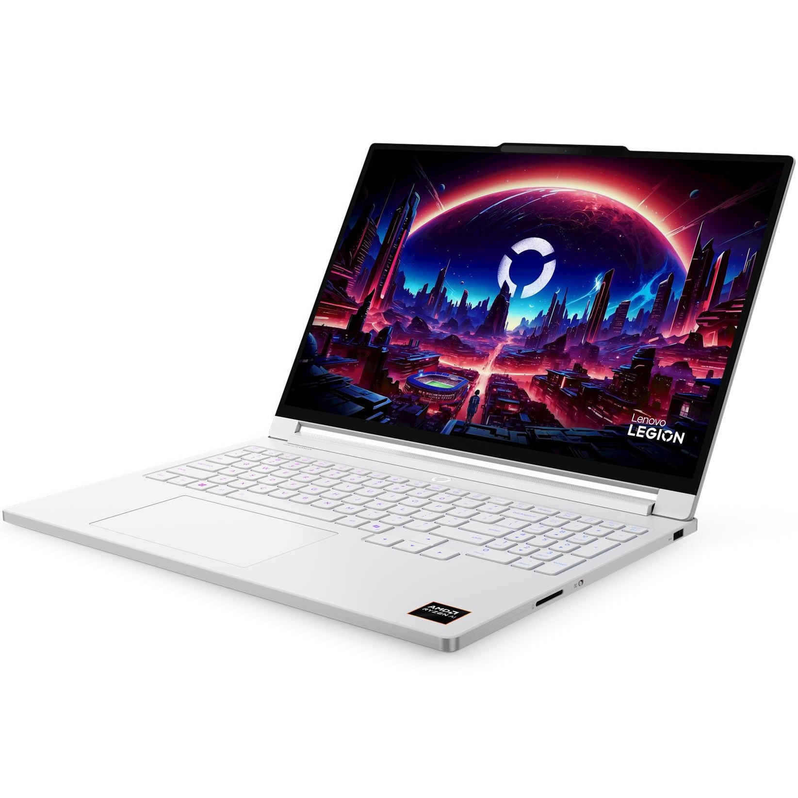 Laptop Lenovo Gaming 16'' Legion 7 16AGP11, WQXGA OLED 240Hz, Procesor AMD Ryzen™ AI 7 450 (16M Cache, up to 5.1 GHz), 32GB LPDDR5X, 1TB SSD, GeForce RTX 5060 8GB, No OS, Glacier White, 3Yr Onsite Premium Care