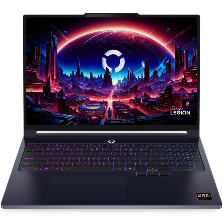 Laptop Gaming Lenovo Legion 7 16AGP11 cu procesor AMD Ryzen™ AI 7 450 pana la 5.1GHz, 16" WQXGA, OLED, 240Hz, 32GB DDR5 RAM, 1TB SSD, NVIDIA® GeForce RTX™ 5060 8GB GDDR7, No OS, Nebula, 3y on-site Premium Care