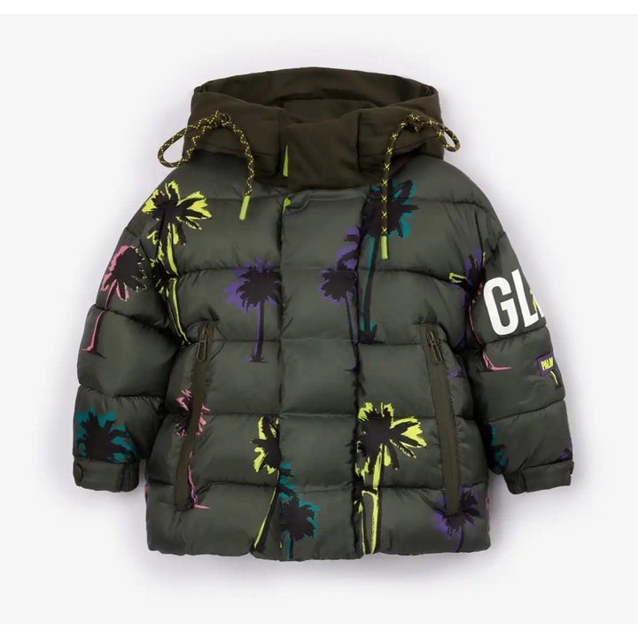 Geacă pentru copii Gulliver, stilată, cu puf artificial, kaki, mărime 110 CM