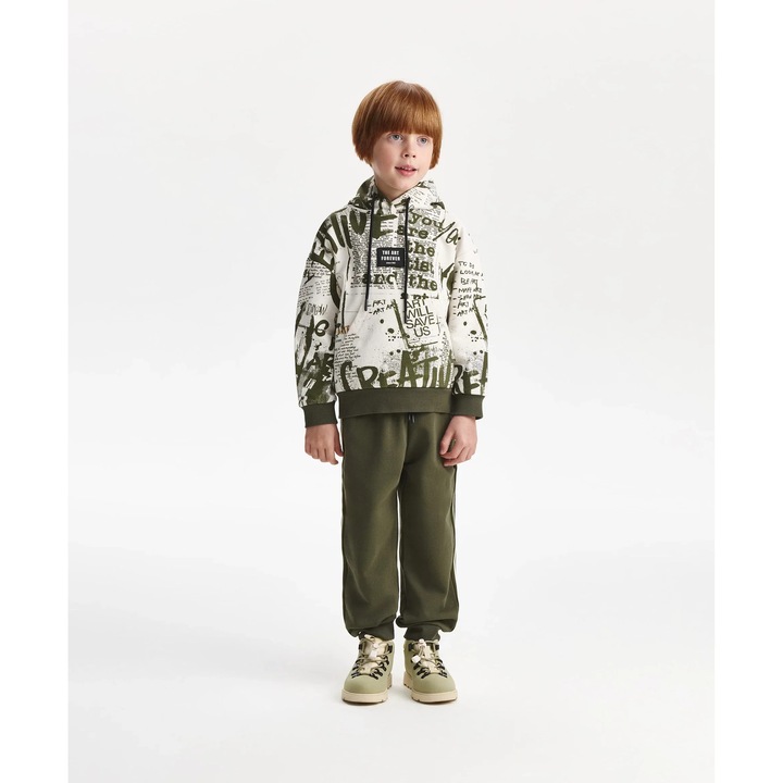 Fiú kötött jogger, khaki Gulliver