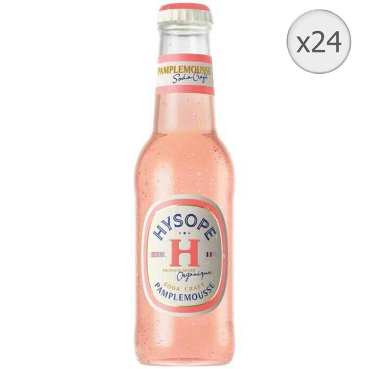 Apa Tonica Organica Hysope, Pink Grapefruit Craft Soda 24 x 0.2l