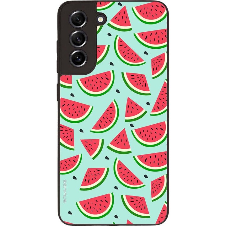 Husa telefon Sonique Fruit Series, design fructe, silicon, multicolor, pentru Samsung Galaxy S21 Fe